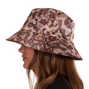 Steve Madden Terracotta & Paisley Reversible Bucket Hat